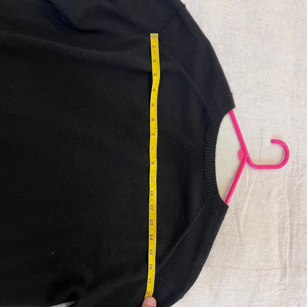 Everlane Cashmere Women Black V-Neck Knit Sweater Long Sleeve Size Small S - Picture 11 of 13